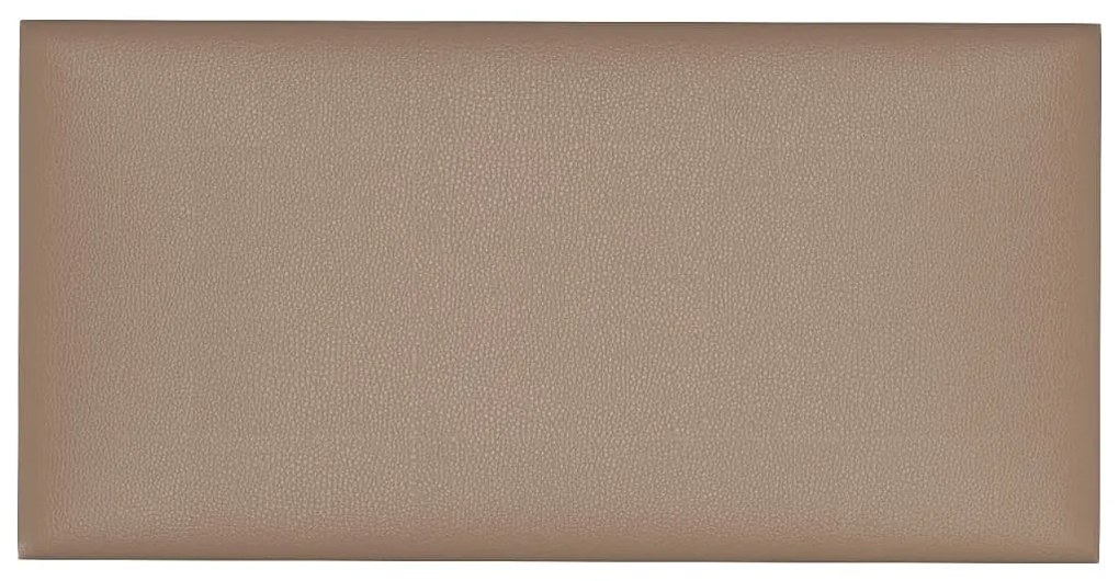 Painel parede 12pcs 60x30cm couro artificial 2,16 m² cappuccino
