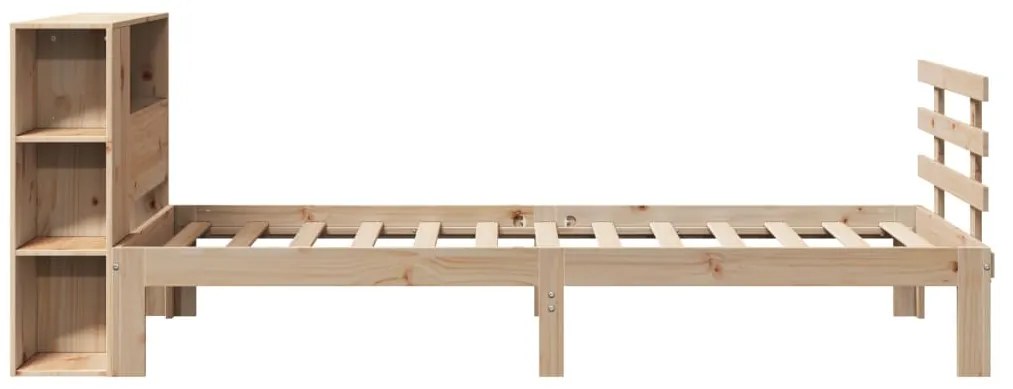 Cama com estante sem colchão 100x200 cm pinho maciço