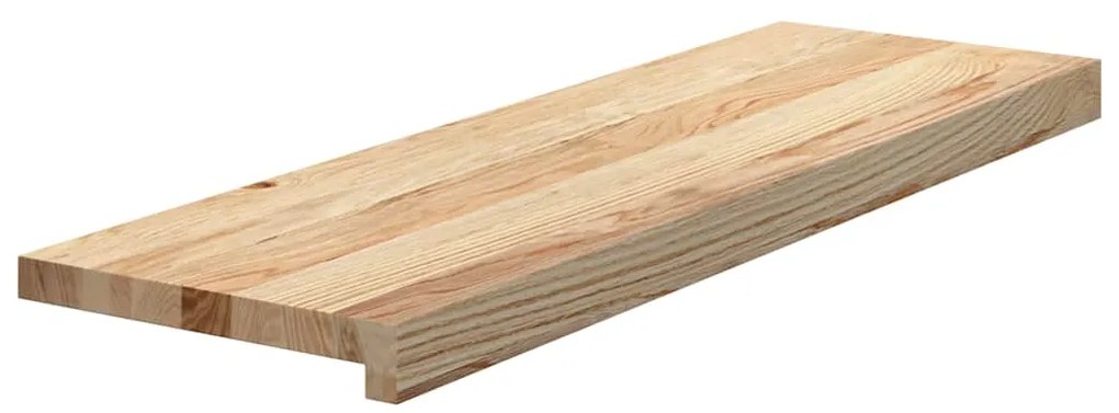 Tapetes de escada 4 pcs 80x30x2 cm carvalho maciço não tratado