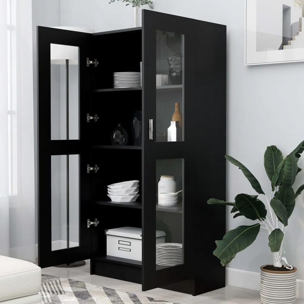 Vitrine Real - Preto - 150cm - Design Moderno