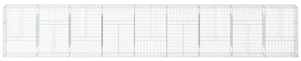 Cesto gabião com cobertura 900x50x150 cm ferro galvanizado