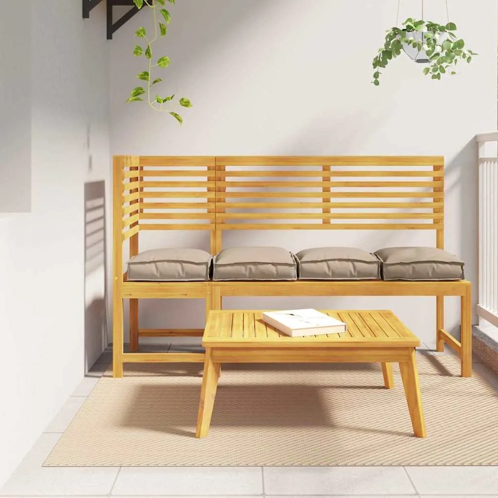 vidaXL Almofadas de Palete para Assento 4 pcs Taupe 40x40x8 cm em Tecido Oxford