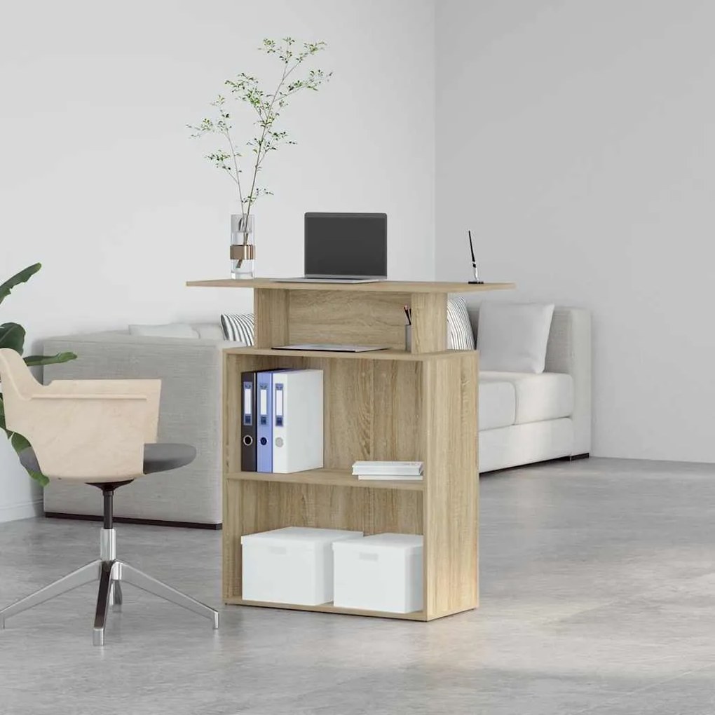 Balcão recepção 100x40x104 cm deriv. madeira carvalho sonoma