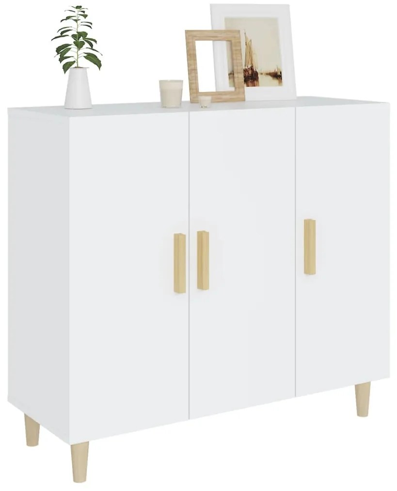 Aparador 90x34x80 cm derivados de madeira branco