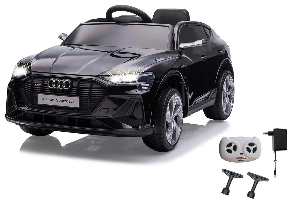 Carro elétrico para crianças Audi e-tron Sportback preto 12V 2,4GHz
