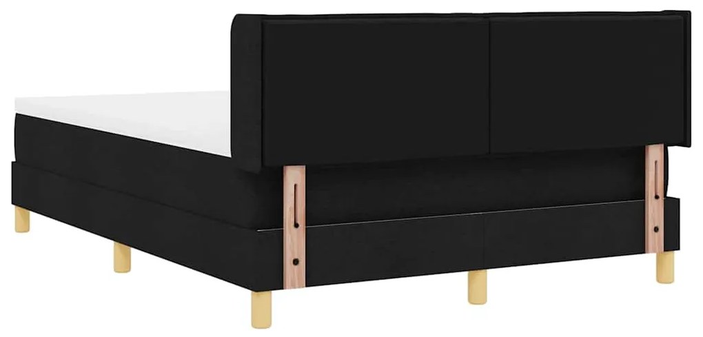 Cama Box Preto e Branco e Preto 160 x 200 cm tecido