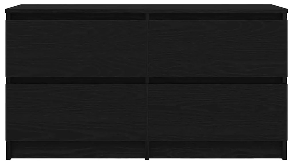 Móvel de TV 100x35x54 cm madeira processada preto