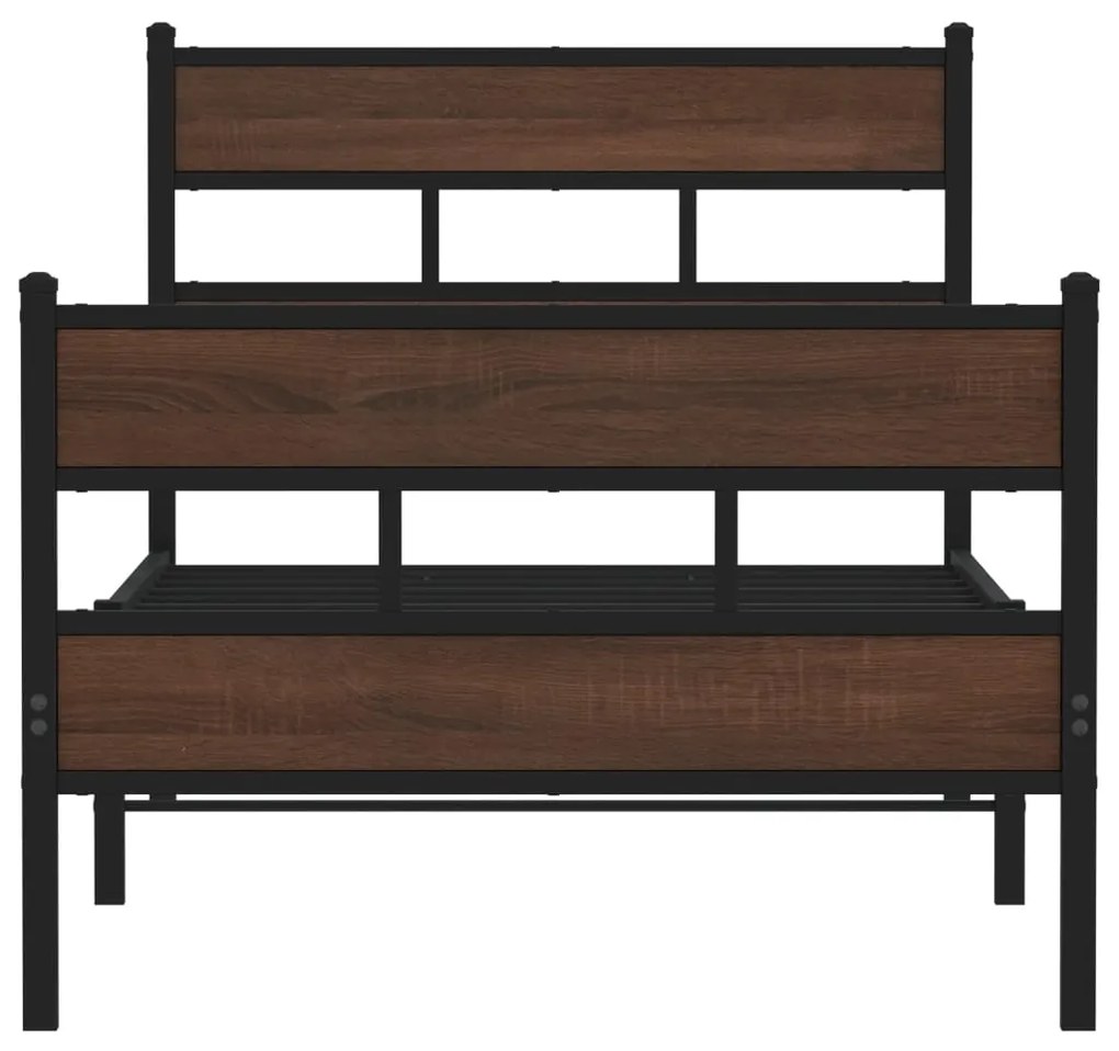 Cama sem colchão com cabeceira e pés 100x200 cm