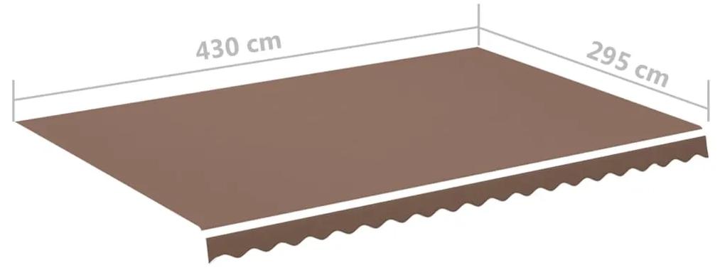 Tecido de substituição para toldo 4,5x3 m castanho