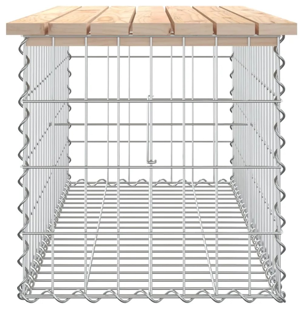 Banco de jardim c/ design gabião 103x44x42 cm pinho maciço
