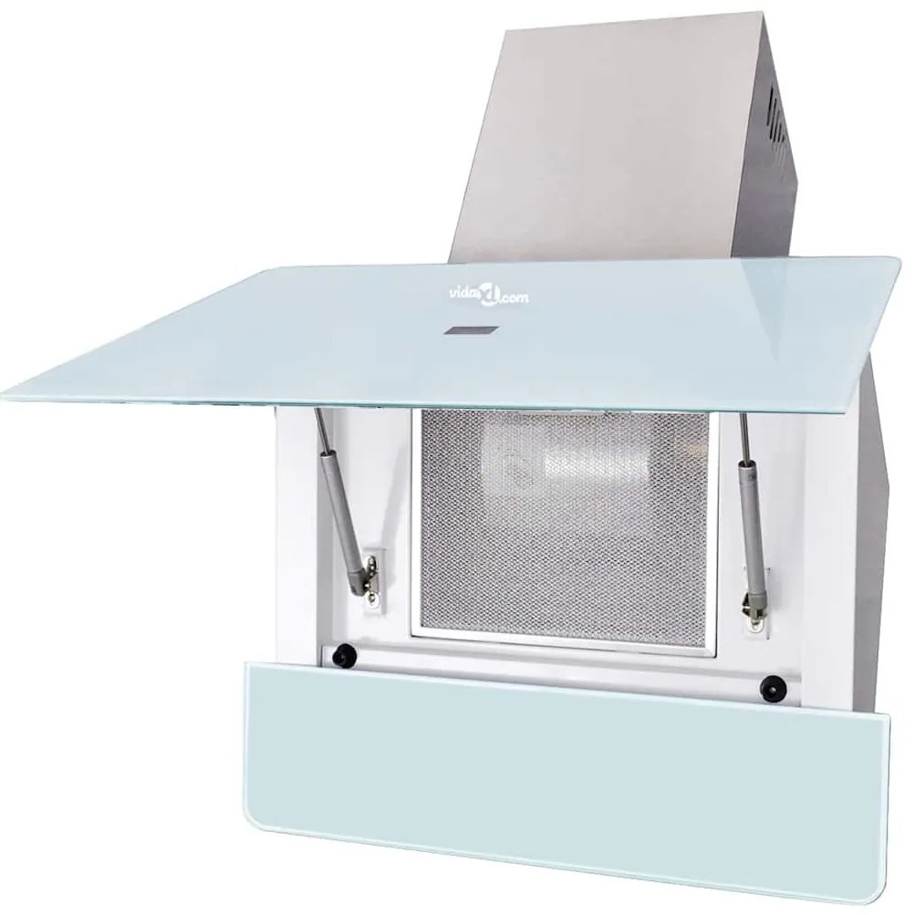 Exaustor 600 mm vidro temperado branco