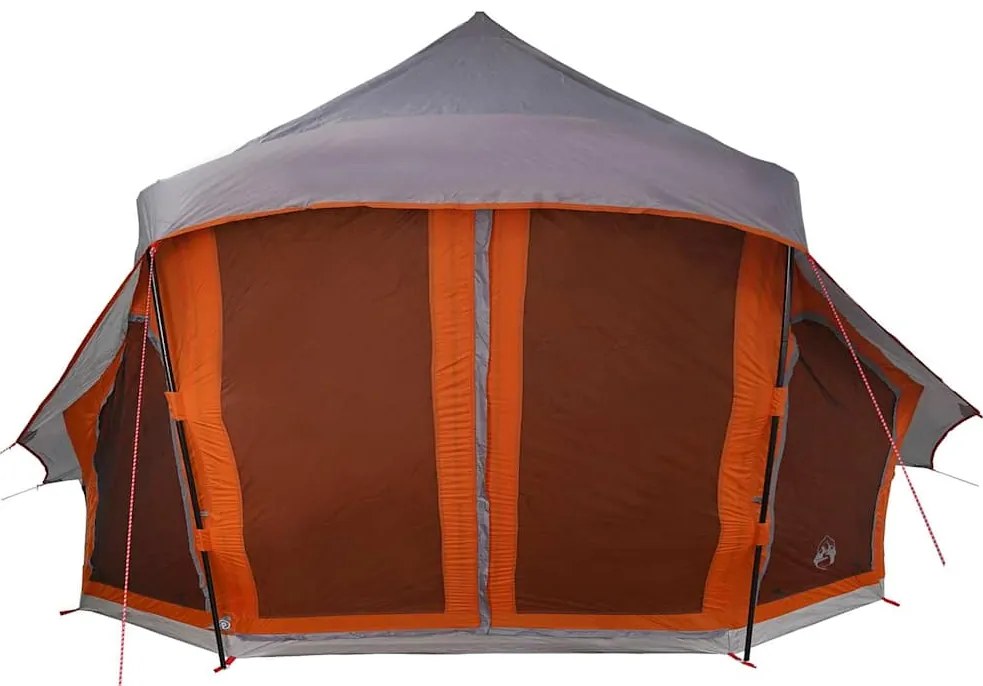 Tenda Familiar Tipi da em Cinza e Laranja pra 10 Pessoas - Impermeável
