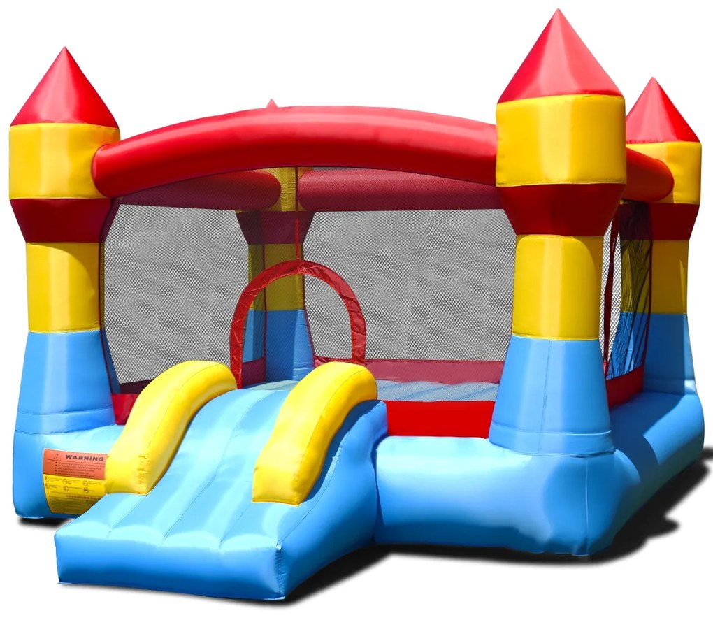 Castelo insuflável com escorrega para crianças 370x280x230cm (Sem compressor) Multicolorido