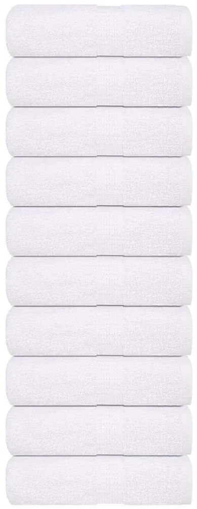 vidaXL Toalhas de bidé 10 pcs FROGN 30x50 cm 100% algodão branco
