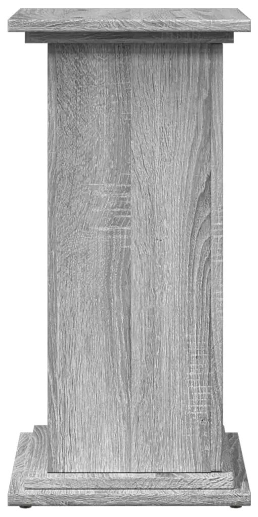Suporte expositor c/ arrumação deriv. madeira cinzento sonoma