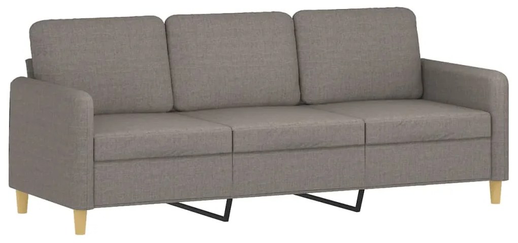 Sofá 3 lug. +almofadas decoração 180cm tecido cinza-acastanhado