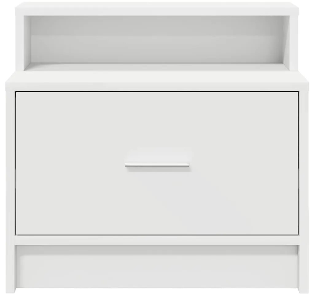 Mesas de cabeceira com gaveta 2 pcs 51x31x47 cm branco