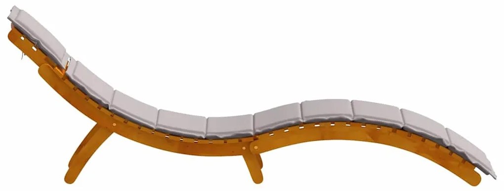 Espreguiçadeiras vidaXL com Almofadas 2 pcs Taupe Madeira Sólida de Ac