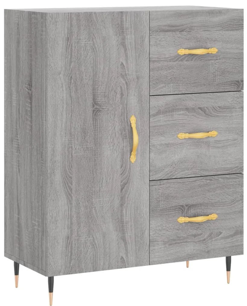Armário alto 69,5x34x180 cm derivados de madeira sonoma cinza