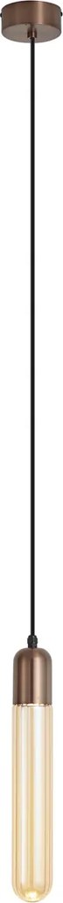 Candeeiro Suspenso Art Deco Bronze Escuro com Vidro Canelado IP44 - Walcott
