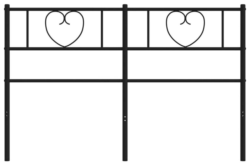 Cabeceira de cama 160 cm metal preto