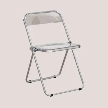 Cadeira De Jantar Dobrável Em Ferro Kepko Transparente - Sklum
