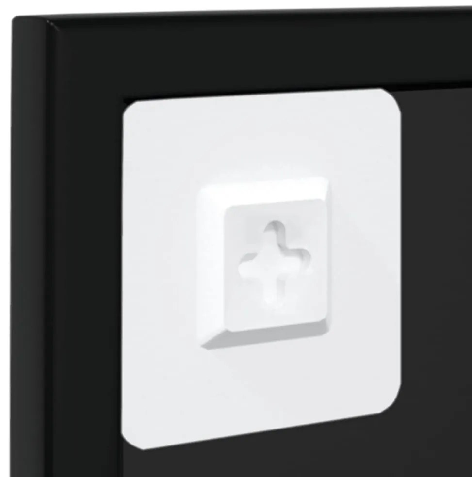 Espelhos de parede 2 pcs 100x60 cm metal preto