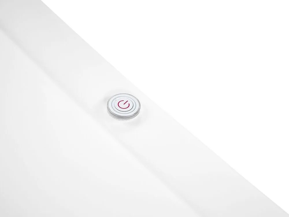 Banheira autónoma de hidromassagem em acrílico branco com LED 180 x 85 cm ANTIGUA Beliani