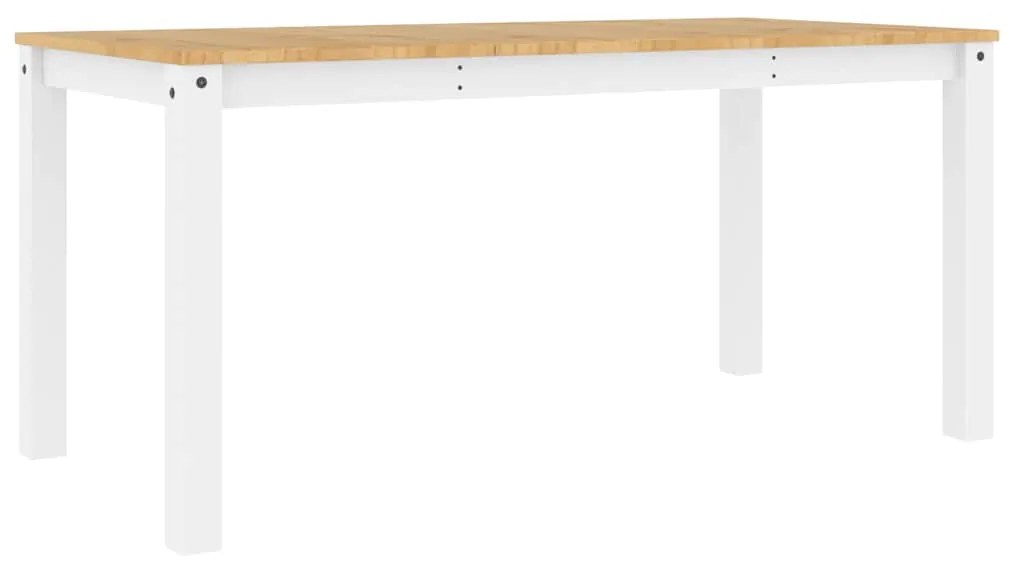 4 pcs conjunto de jantar Panama madeira pinho maciça branco