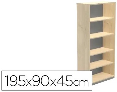 Armário Rocada com Cinco Estantes Serie Store 195x90x45 cm Acabamento aa01 Faia/faia