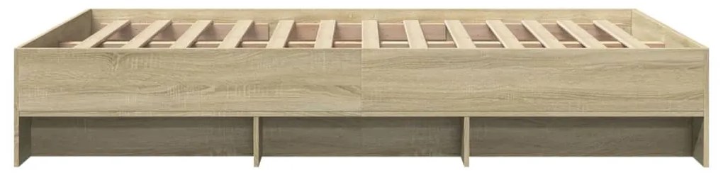 Estrutura de cama 135x190 cm derivados madeira carvalho sonoma