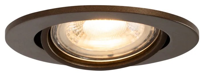 Conjunto de 12 Focos Embutidos Modernos Bronze Escuro Inclináveis - Cisco Moderno