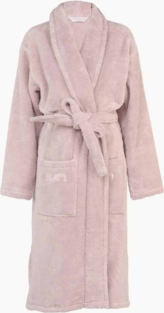 Roupão de banho unissexo de algodão com gola de xale Basic