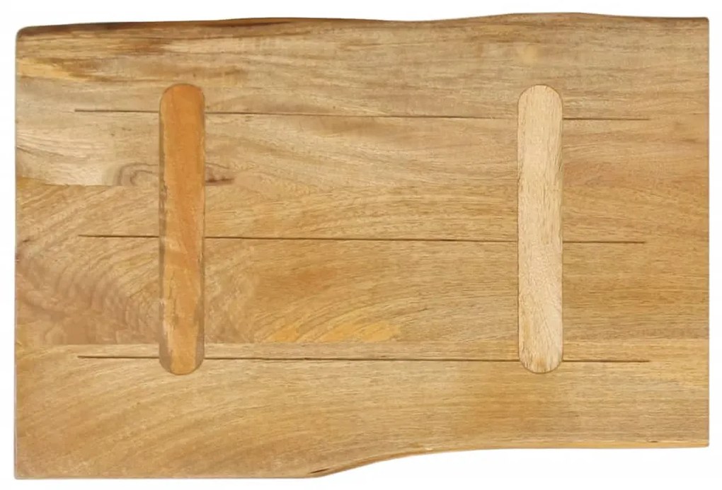 Tampo de mesa c/ borda viva 70x40x2,5 cm mangueira maciça