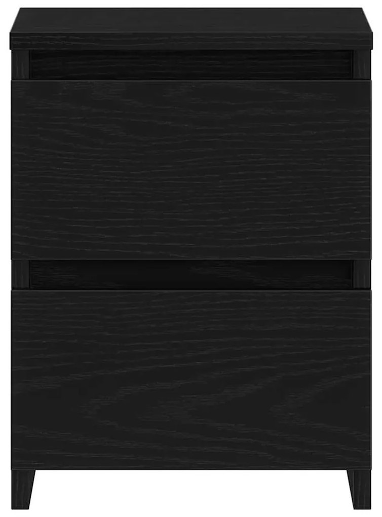 Camas de cabeceira vidaXL com gavetas 2 pcs Carvalho Preto 30x30x40 cm