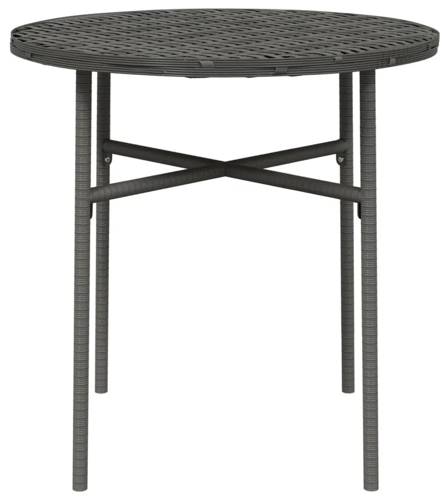 Mesa de centro 45 cm vime PE cinzento