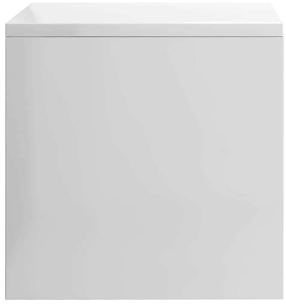 Mesa-de-cabeceira 40x30x30 cm contraplacado branco brilhante