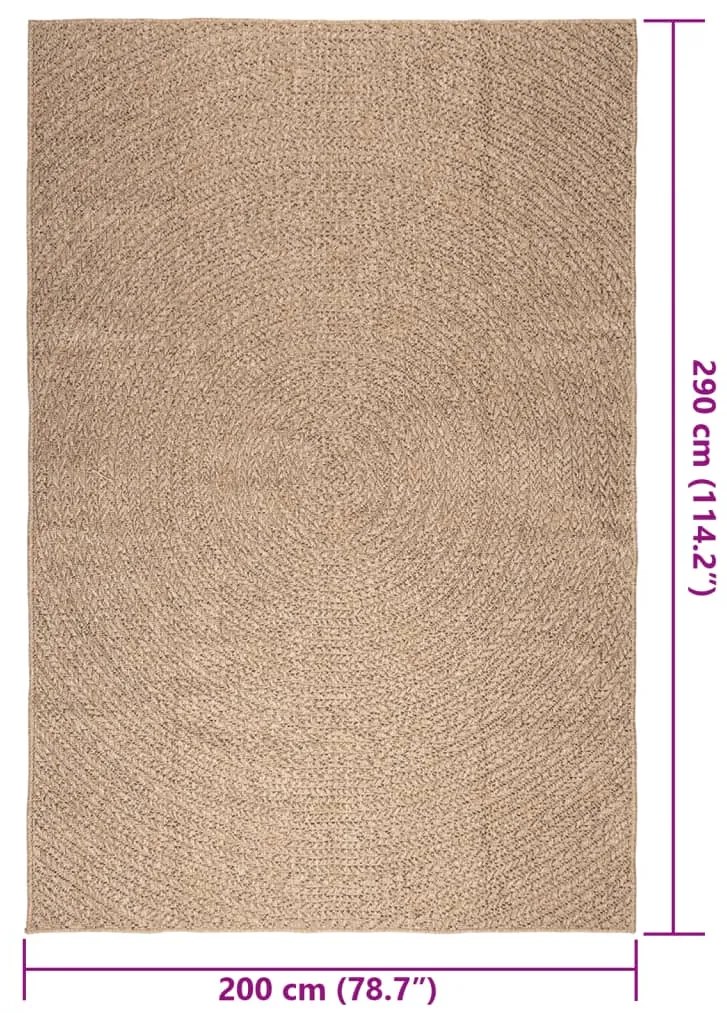 Tapete ZIZUR 200x290 cm aspeto de juta interior e exterior
