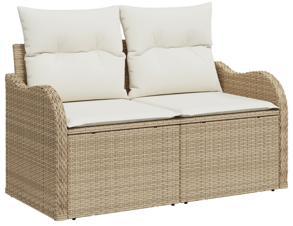 Conjunto de Sofá de 6 Peças VidaXL com Almofadas em Rattan Polipropile