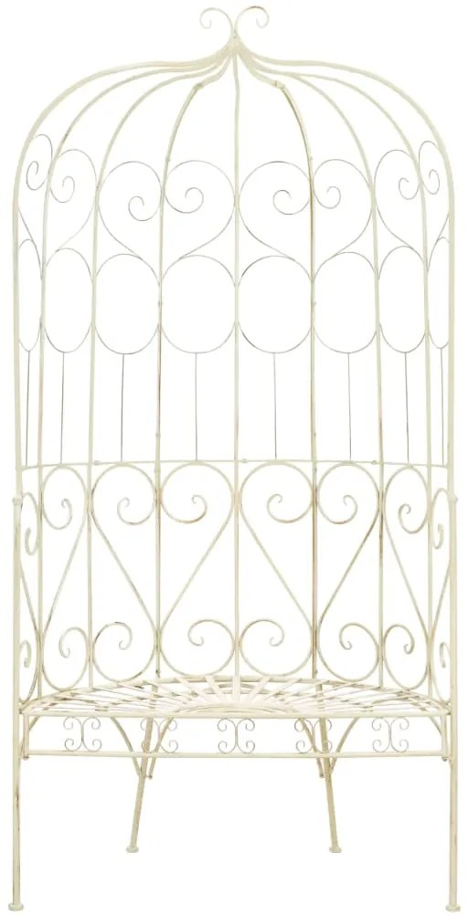Banco de jardim 95 cm ferro antigo branco
