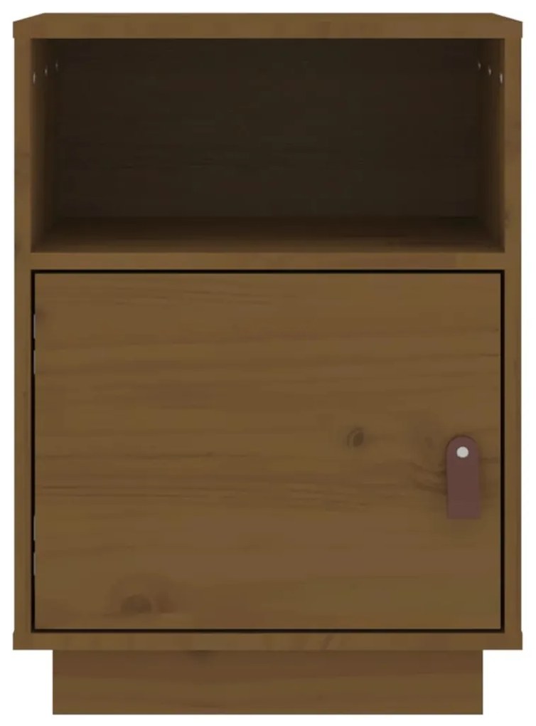 Mesa de cabeceira 40x34x55 cm pinho maciço castanho mel