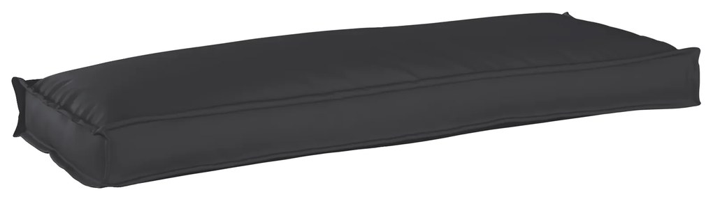 vidaXL Almofada de palete para banco Preto 110 x 40 x 8 cm