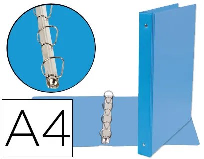 Pasta de 4 Argolas 25 mm Mistos Din A4 Cartão Forrado Pvc Azul
