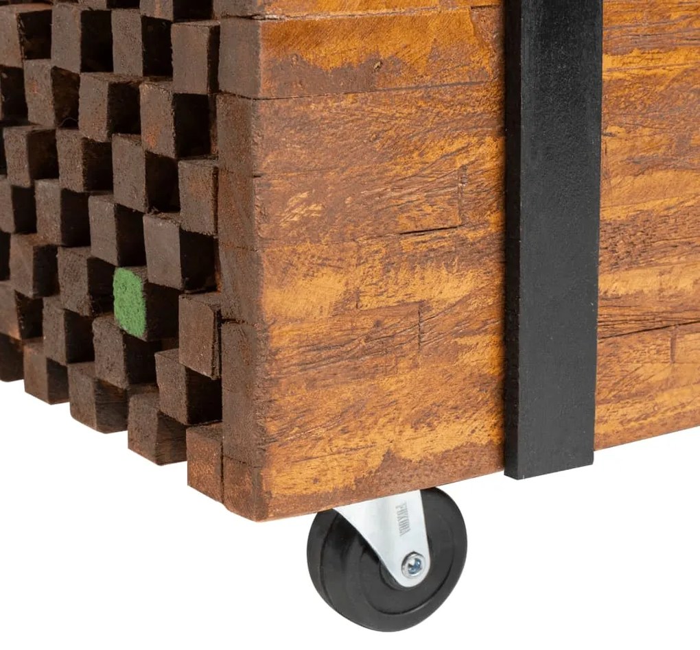 Mesa lateral em teca 60x60x38 cm