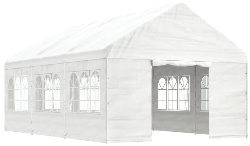 Tenda de Eventos com telhado 6,69x4,08x3,22 m polietileno branco