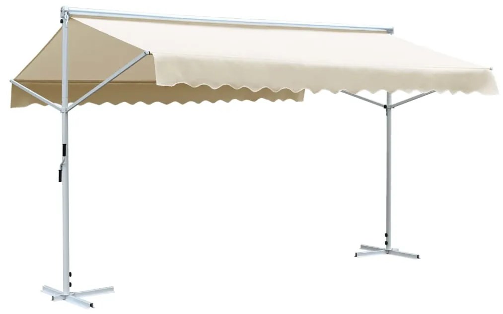 vidaXL Toldo de pé 500x300 cm creme