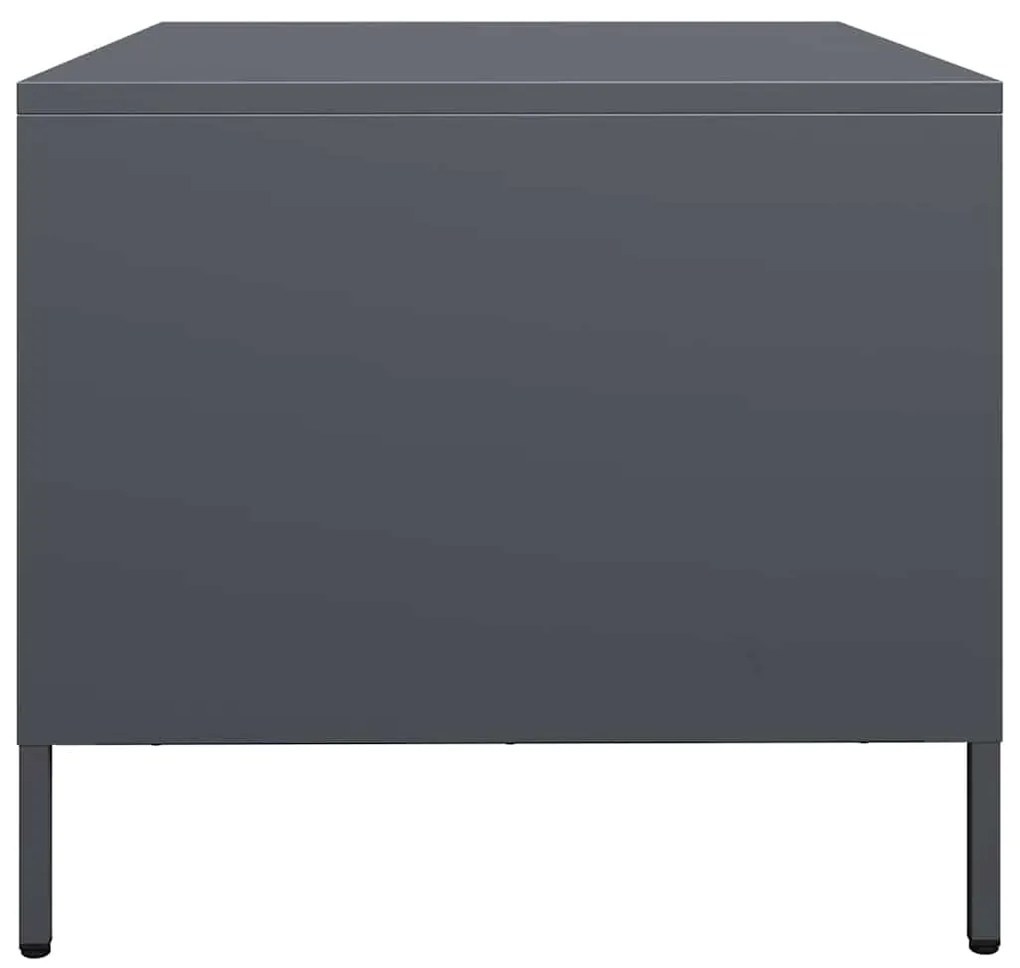 Mesa de centro 68,5x50x43,5 cm aço laminado a frio antracite