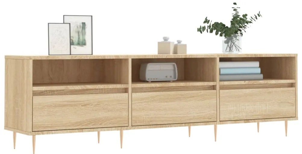 Móvel de TV 150x30x44,5 cm derivados de madeira carvalho sonoma