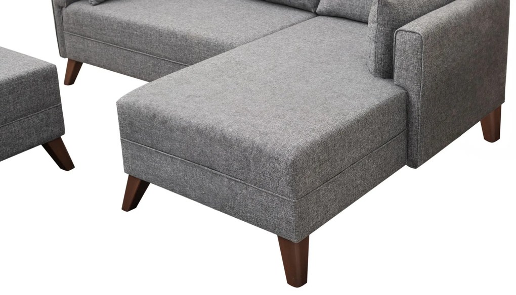 Sofá-Cama de Canto Bella – Cinzento – 205 x 85 x 140 cm