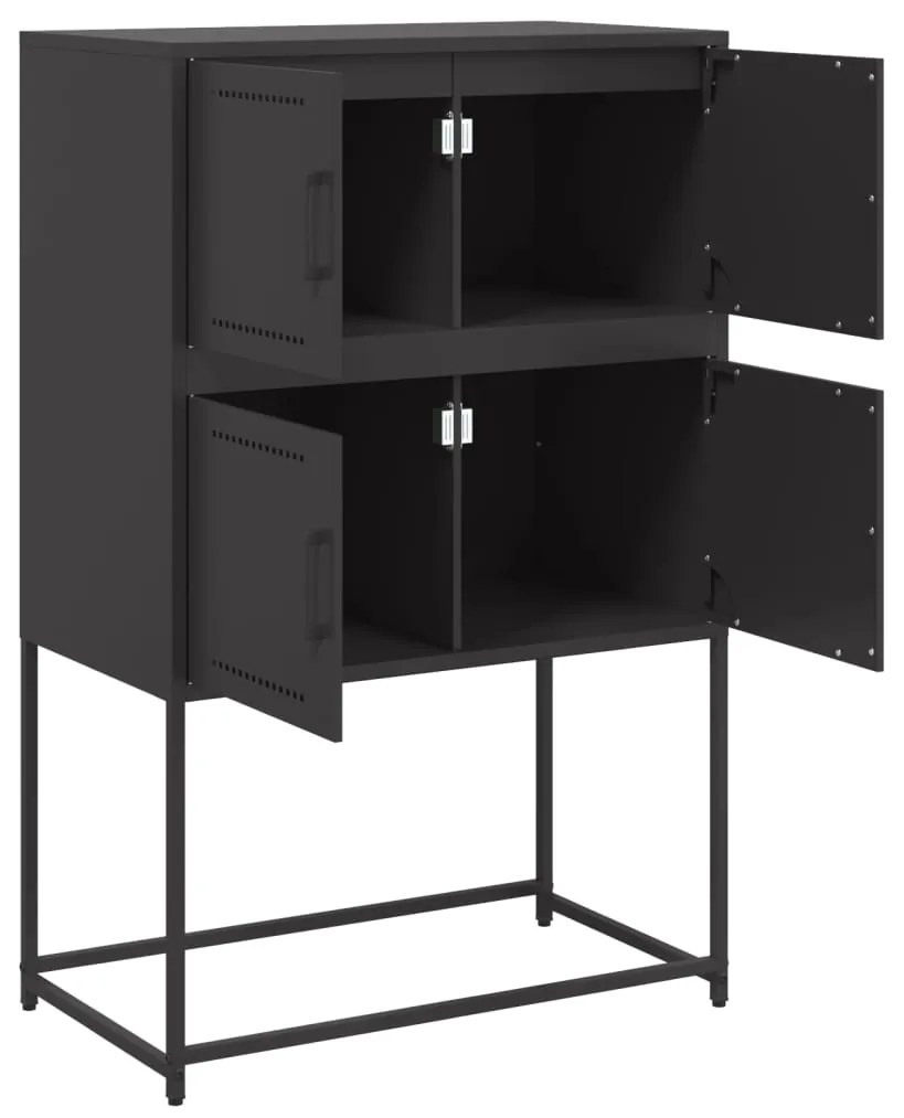 Aparador 68,5x38,5x107 cm aço preto